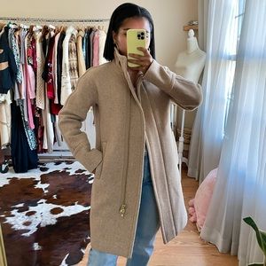 J. Crew Stadium Cloth Camel Wool Coat 00
